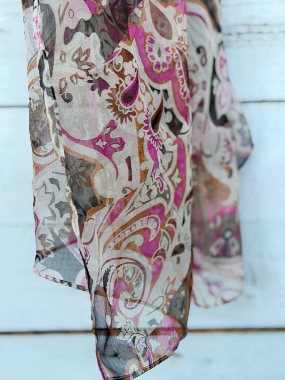 Boho Paisley Sheer Lightweight Fashion Scarf Wrap